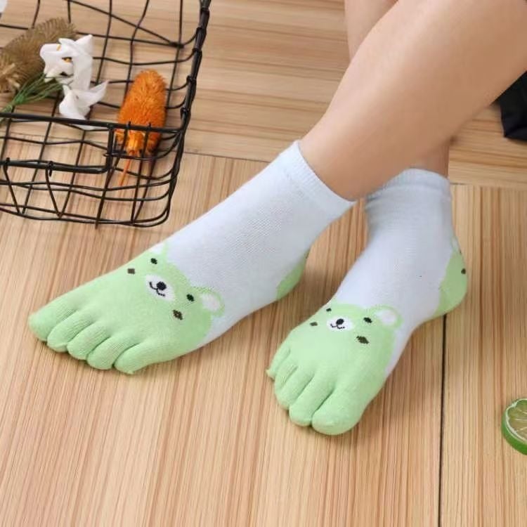 Детски чорапи с пет пръста от памук - антибактериални, дишащи, против миризма, унисекс, за деца на възраст 7–12 години