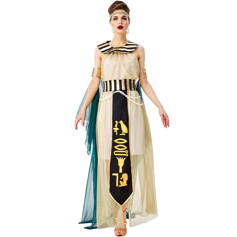 Cosplay kostim Cleopatra – egipatska božica za scensku izvedbu, ženski, mrežasti materijal (mesh), glavni materijal: spandeks (<30%), proljeće 2022 izdanje