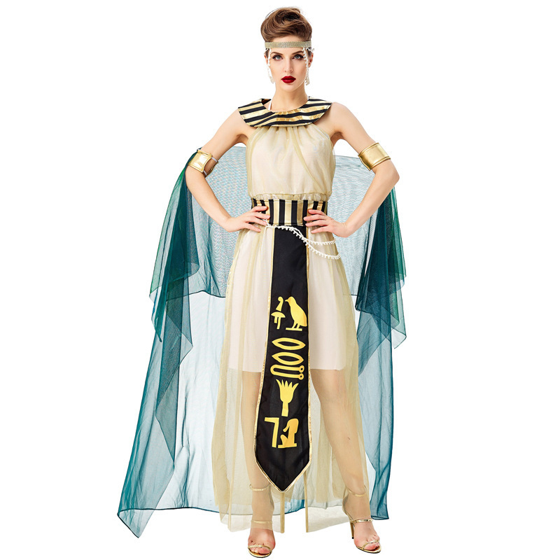 Cosplay kostim Cleopatra – egipatska božica za scensku izvedbu, ženski, mrežasti materijal (mesh), glavni materijal: spandeks (<30%), proljeće 2022 izdanje