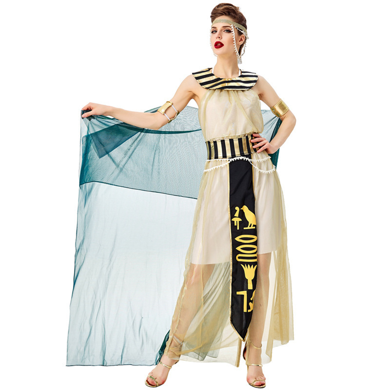 Cosplay kostim Cleopatra – egipatska božica za scensku izvedbu, ženski, mrežasti materijal (mesh), glavni materijal: spandeks (<30%), proljeće 2022 izdanje