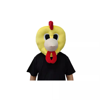Halloween maska s glavom pile, karikaturalnog dizajna, za scenske izvedbe i cosplay; materijali: poliester i elastan; unisex; izlazak proljeće 2024