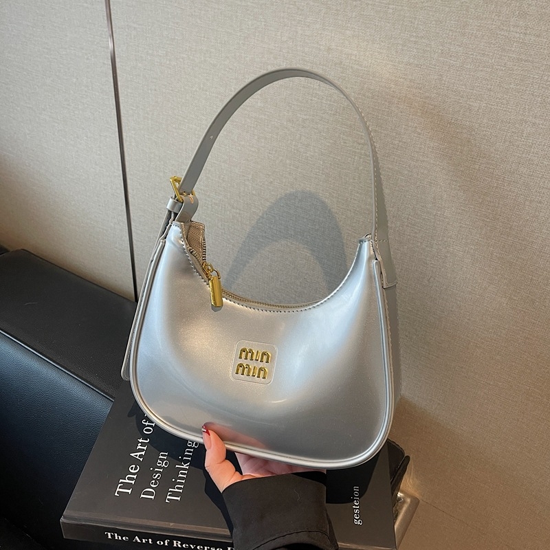 Ženska torbica Crescent Dumpling – PU materijal, zatvarač, poliester podstava, dumpling oblik, crescent stil