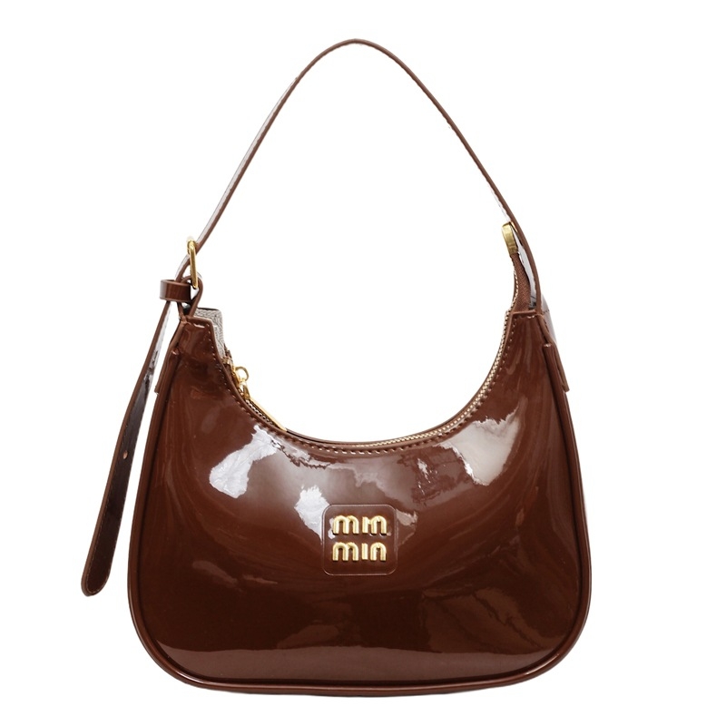 Ženska torbica Crescent Dumpling – PU materijal, zatvarač, poliester podstava, dumpling oblik, crescent stil