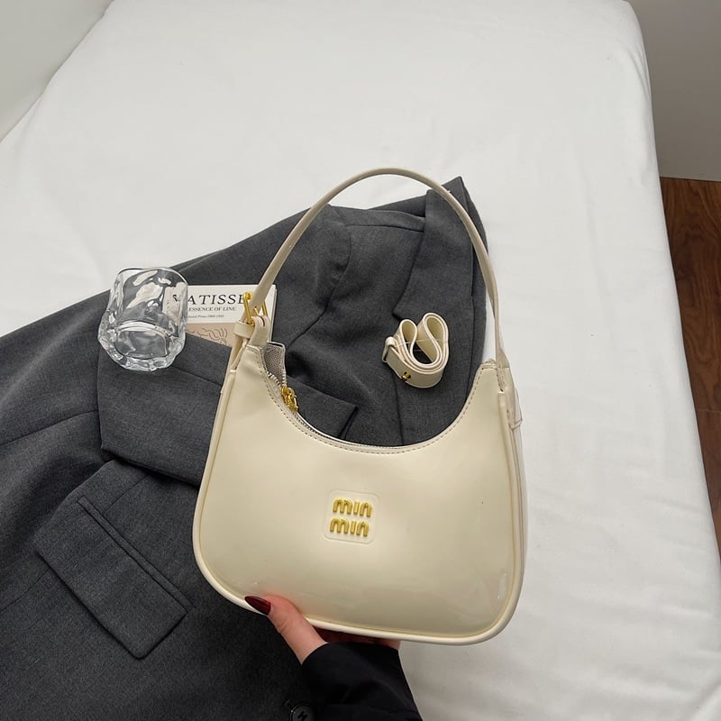 Ženska torbica Crescent Dumpling – PU materijal, zatvarač, poliester podstava, dumpling oblik, crescent stil