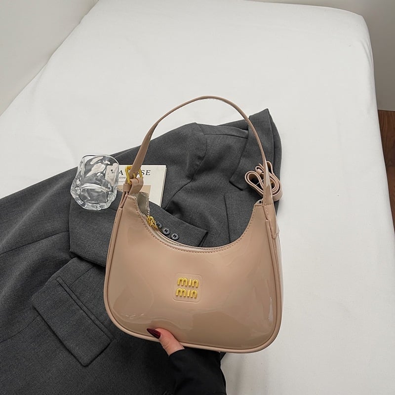 Ženska torbica Crescent Dumpling – PU materijal, zatvarač, poliester podstava, dumpling oblik, crescent stil