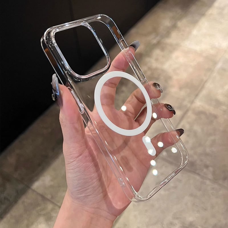 Carcasă pentru telefon cu tracțiune magnetică și protecție anti-cădere, husă PC pentru seria iPhone 11–14, electroplacare