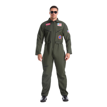 Kostim – Top Gun pilotska uniforma za grupne izvedbe na pozornici, unisex, poliester, proljeće 2023