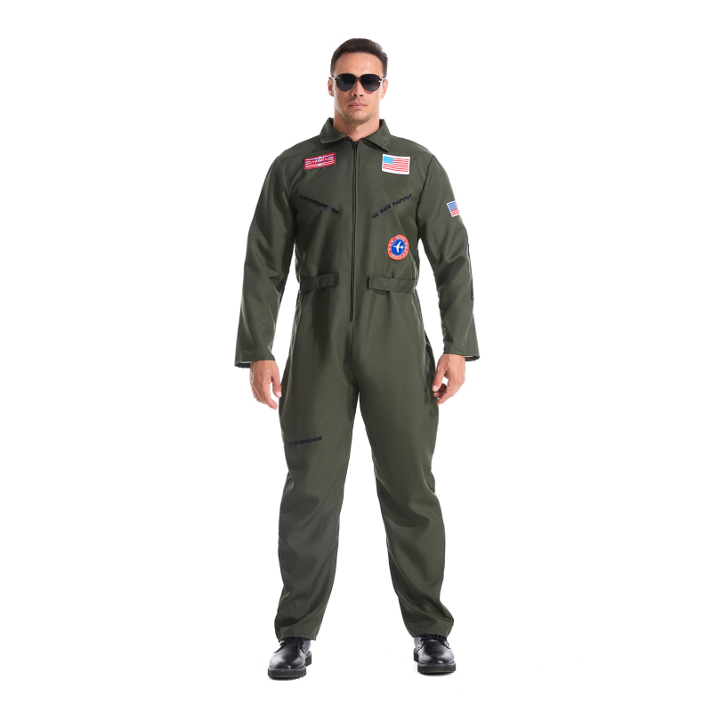 Kostim – Top Gun pilotska uniforma za grupne izvedbe na pozornici, unisex, poliester, proljeće 2023