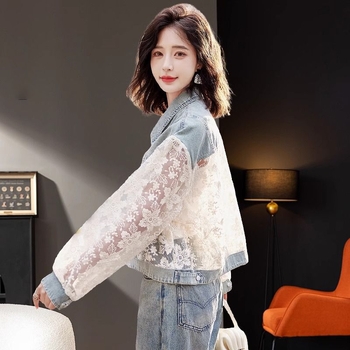 Дамско яке от полиестер със свободна кройка, лантерни ръкави и поло яка, дължина 50–65 см (80–90% полиестер)