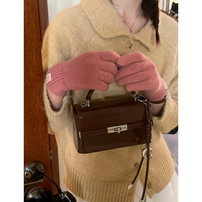 Ženska torba u korejskom stilu, nišni dizajn, kvadratna crossbody torba, PU koža, zaključavanje, poliester podstava, jedan remen, Zima 2025