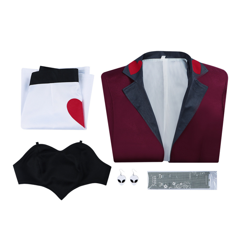 Devil Vilette cosplay kostim set iz Hell Inn Season 2 – ženski scenski kostim za igru i anime role-play (poliester, bez ovratnika, zima 2025)