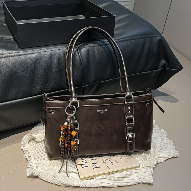 PU torbica za podlakticu, gradski minimalistički stil, horizontalni kvadratni oblik, zatvaranje zipom, velika kapaciteta