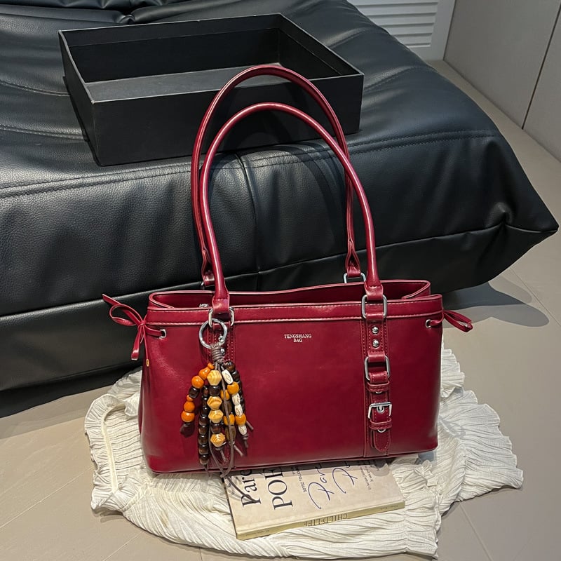 PU torbica za podlakticu, gradski minimalistički stil, horizontalni kvadratni oblik, zatvaranje zipom, velika kapaciteta