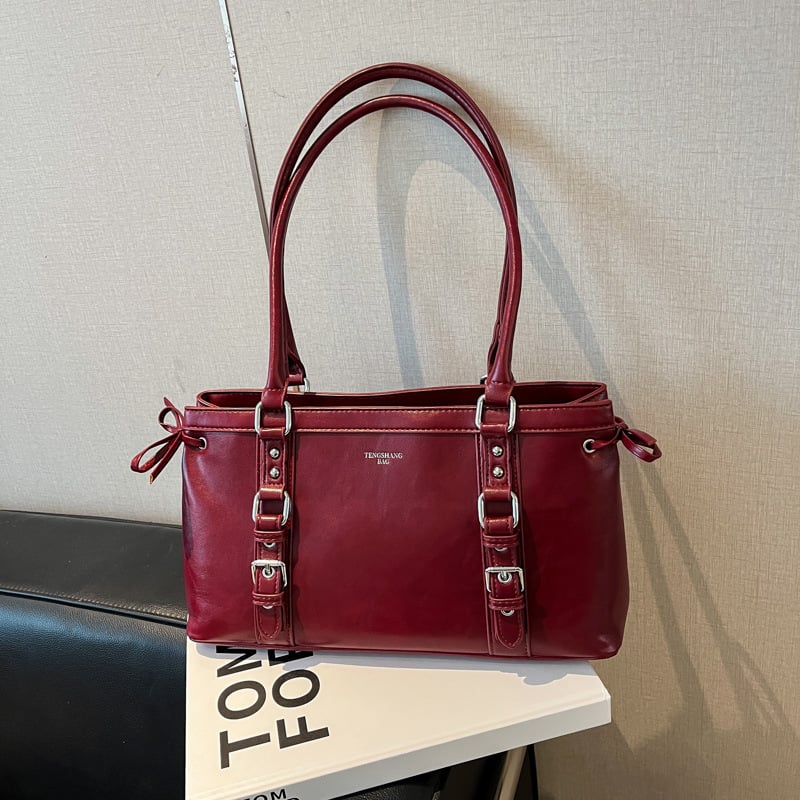 PU torbica za podlakticu, gradski minimalistički stil, horizontalni kvadratni oblik, zatvaranje zipom, velika kapaciteta