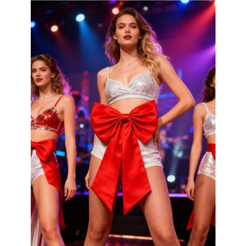 Пояс за талия аксесоар с голяма сатенена панделка | Тъкан плат | Стил: сладък | Марка yxph | Артикул 0006 | Пролет 2026