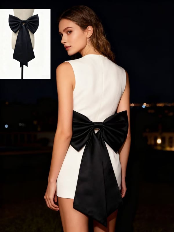 Пояс за талия аксесоар с голяма сатенена панделка | Тъкан плат | Стил: сладък | Марка yxph | Артикул 0006 | Пролет 2026