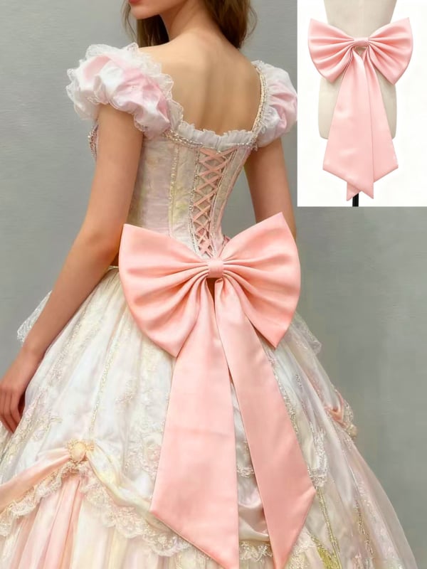 Пояс за талия аксесоар с голяма сатенена панделка | Тъкан плат | Стил: сладък | Марка yxph | Артикул 0006 | Пролет 2026