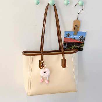 Corduroy torba za ramena u uličnoj modi, Tote torba sa zatvaračem, podstava od umjetne kože