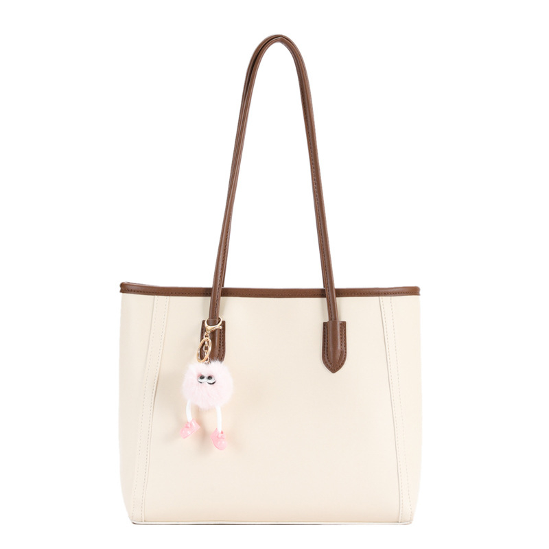 Corduroy torba za ramena u uličnoj modi, Tote torba sa zatvaračem, podstava od umjetne kože