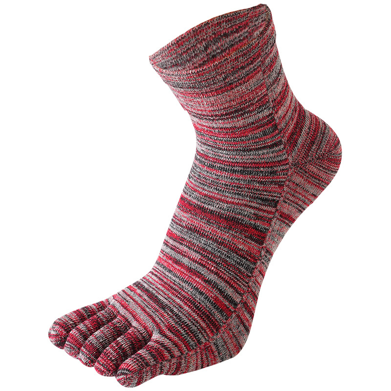 Чорапи с пет пръста от гребен памук, къса тръбичка, 80–90% памук, безшевни, 144 игли, попиване на пот, анти триене