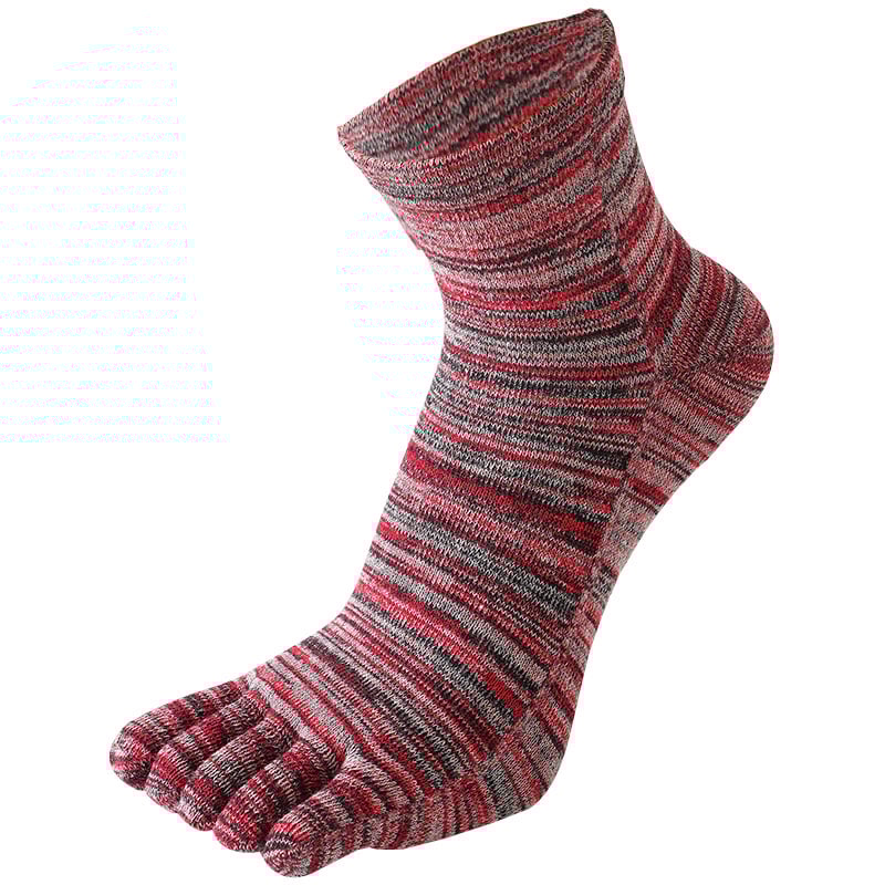 Чорапи с пет пръста от гребен памук, къса тръбичка, 80–90% памук, безшевни, 144 игли, попиване на пот, анти триене