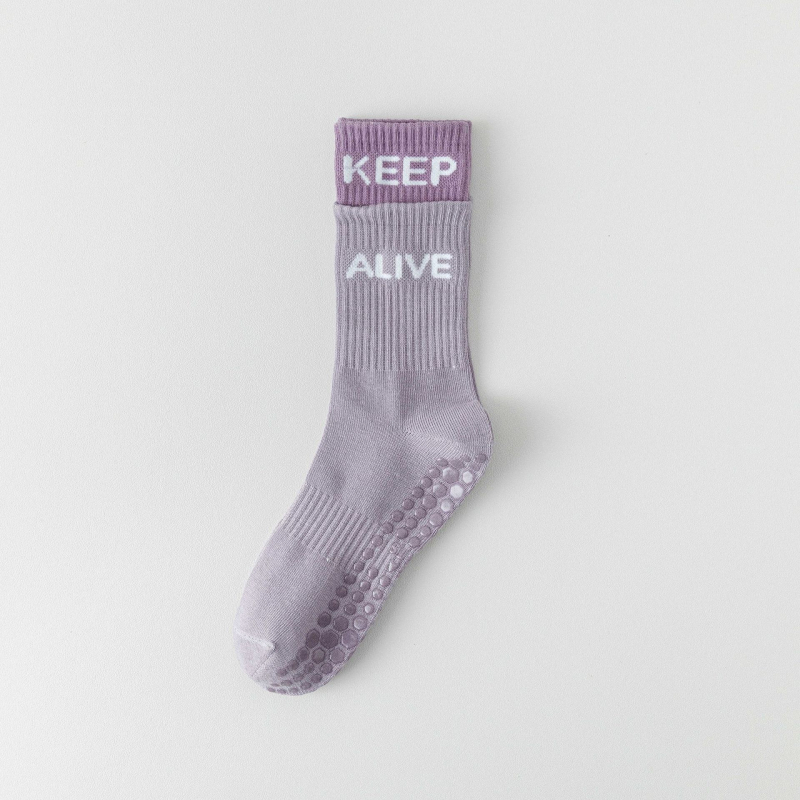 Ženske joga čarape, srednje dužine, pamuk mješavina, protuklizne, protiv mirisa, protiv trenja (unutarnji trening)