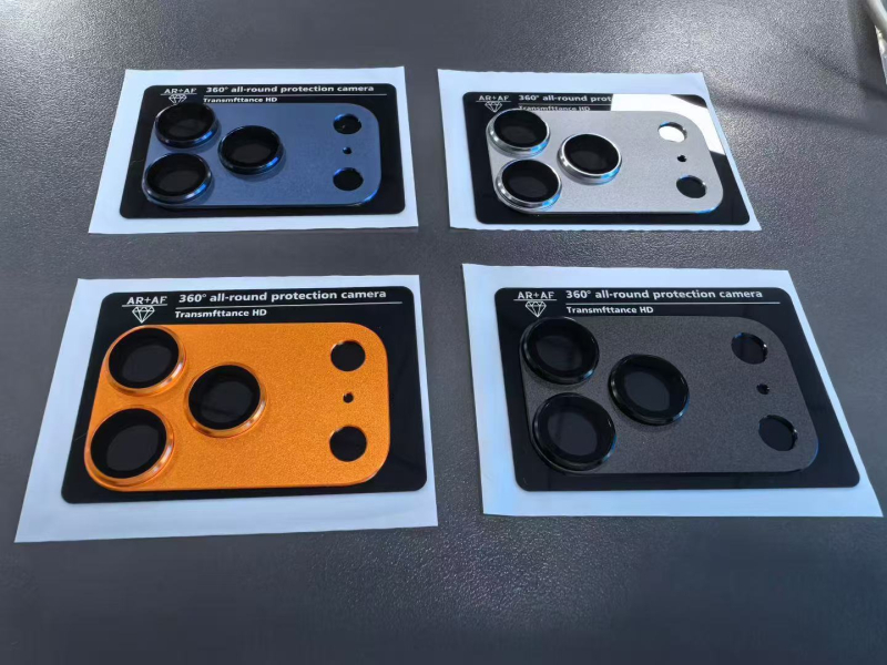 Закалено стъкло за леща за iPhone 17 Pro Max — броня от метална текстура, интегриран защитен филм, удароустойчиво и устойчиво на падане