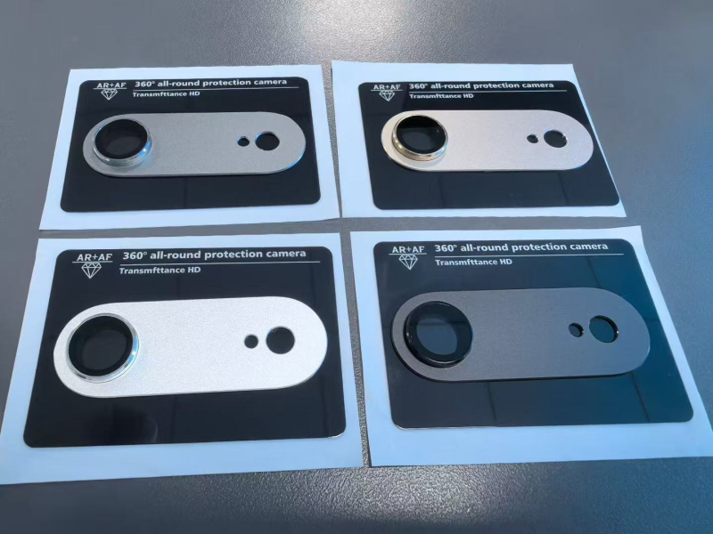 Закалено стъкло за леща за iPhone 17 Pro Max — броня от метална текстура, интегриран защитен филм, удароустойчиво и устойчиво на падане