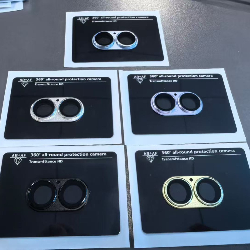 Закалено стъкло за леща за iPhone 17 Pro Max — броня от метална текстура, интегриран защитен филм, удароустойчиво и устойчиво на падане