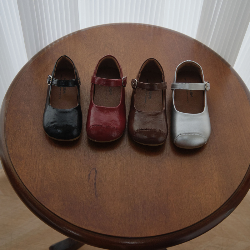 Dječje kožne cipele s Velcro zatvaračem – Unisex, gornji dio od kože drugog sloja, gumena potplata