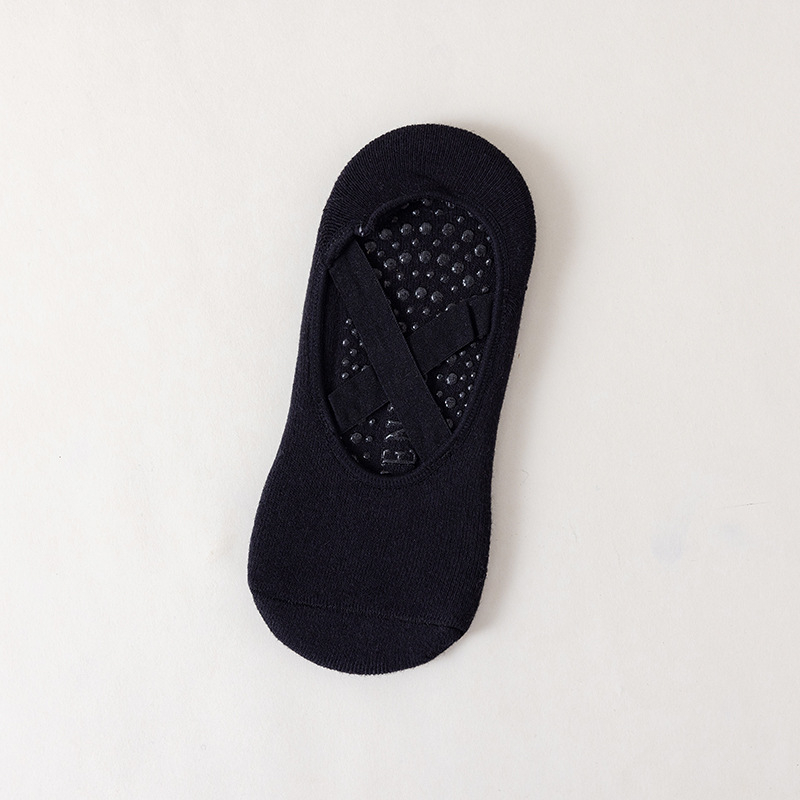 Șosete de yoga – antiderapante, absorbante de șocuri, curele încrucișate, talpă groasă, lungime scurtă