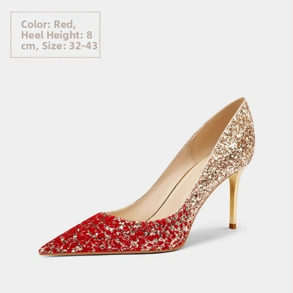 Pantofi de mireasă cu cristale, vârf ascuțit, tocuri 6–8 cm, talpă din cauciuc