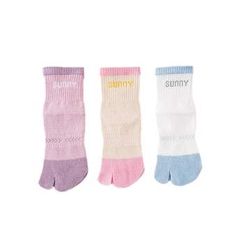 Детски памучни чорапи с разделени пръсти, 80–90% памук, абсорбиращи пот, средно високи, за деца 7–12 години