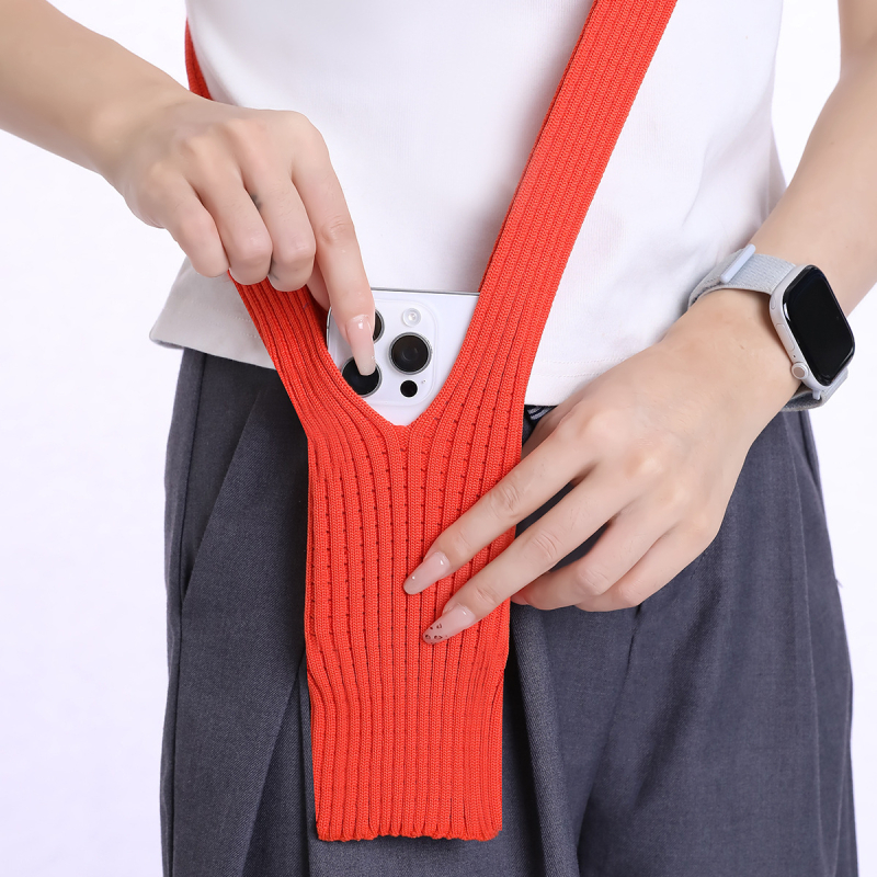 Poliészterből készült telefon táska, érmés rekesz, függőleges négyzet alak, uniszex, 2025 tél