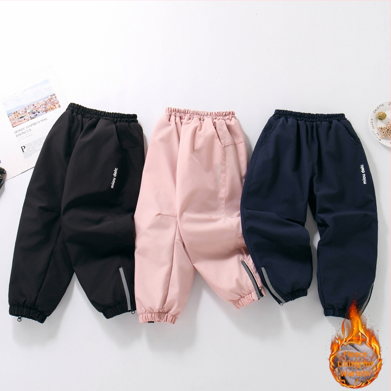 Dievčenské softshell nohavice s fleecovou podšívkou, zimné, široké nohavice, 100% polyester, rýchloschnúce, pre dievčatá 13–16 rokov