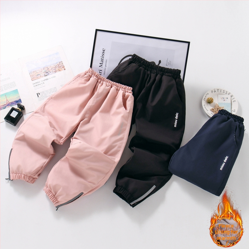 Dievčenské softshell nohavice s fleecovou podšívkou, zimné, široké nohavice, 100% polyester, rýchloschnúce, pre dievčatá 13–16 rokov