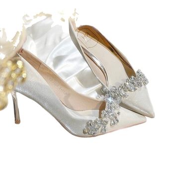 Дамски обувки Мери Джейн с остър нос, ток 3-6 см, PU горна част, PU вътрешен материал, гумена подметка