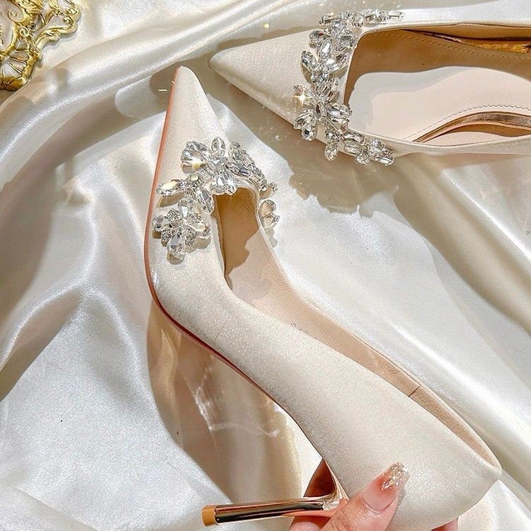 Дамски обувки Мери Джейн с остър нос, ток 3-6 см, PU горна част, PU вътрешен материал, гумена подметка