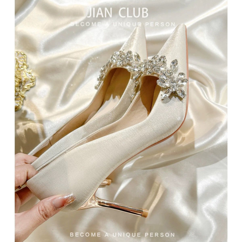 Дамски обувки Мери Джейн с остър нос, ток 3-6 см, PU горна част, PU вътрешен материал, гумена подметка