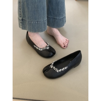 Ženske ravne cipele s okruglim vrhom, gornji dio od umjetne kože, niska potpetica (<3 cm), gumeni đon + (okrugli vrh; umjetna koža; niska potpetica; gumeni đon)