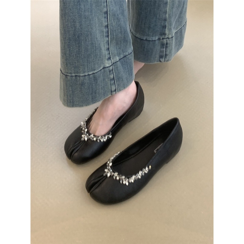 Ženske ravne cipele s okruglim vrhom, gornji dio od umjetne kože, niska potpetica (<3 cm), gumeni đon + (okrugli vrh; umjetna koža; niska potpetica; gumeni đon)