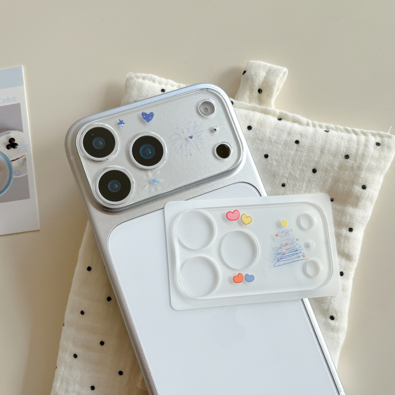 Стъклена защита за обектива на iPhone 17 Pro Max и серия 17 – карикатурен дизайн, HD, самовъзстановяващ се филм