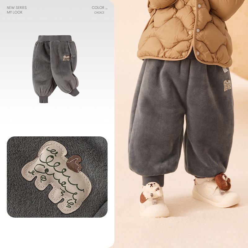 Παντελόνια για νήπια 1–3 ετών, βελούδινο ύφασμα, 100% πολυεστέρας, για άνοιξη/φθινόπωρο/χειμώνα