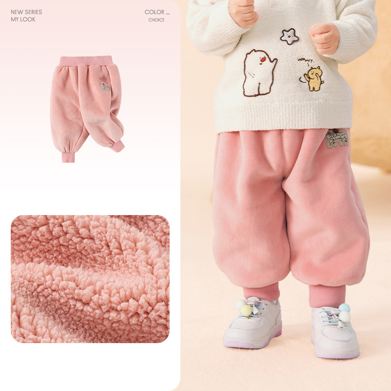 Παντελόνια για νήπια 1–3 ετών, βελούδινο ύφασμα, 100% πολυεστέρας, για άνοιξη/φθινόπωρο/χειμώνα