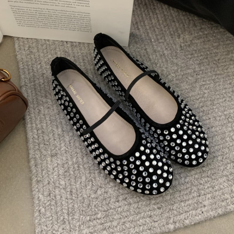 Дамски обувки без закопчаване с квадратна носка, микрофибър горна част, нисък ток 1-3 cm, PU подметка, корейски стил