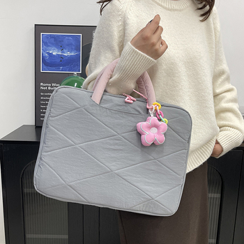 Geantă Ocean pentru laptop, din nylon, ultra-ușoară, cu căptușeală pluș — unisex, geantă pentru documente