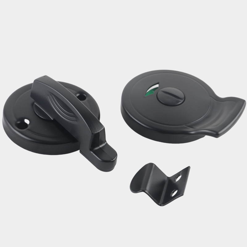 Nerđajući čelični hardver za pregrade u kupaonici s držkom, brušena završna obrada, moderan minimalistički stil, indikator zaključavanja vrata