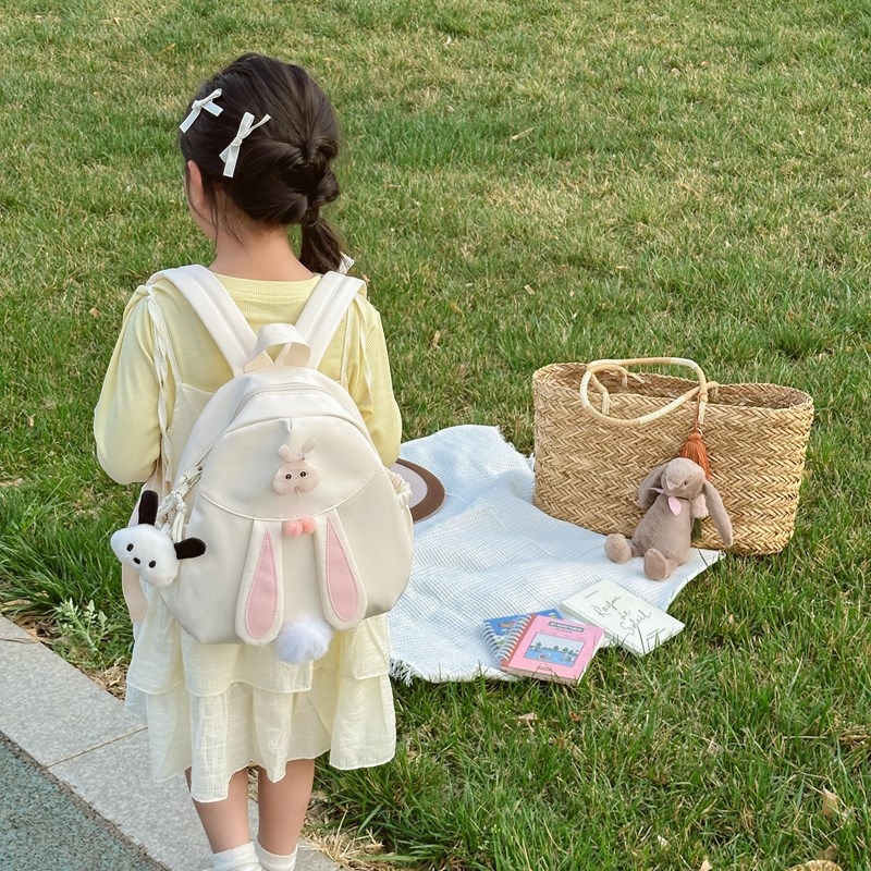 Dječji ruksak s motivom zeca – ultra lagan, sklopiv za pohranu, najlon materijal, podstava od poliestera, naramenice s zračnim jastukom