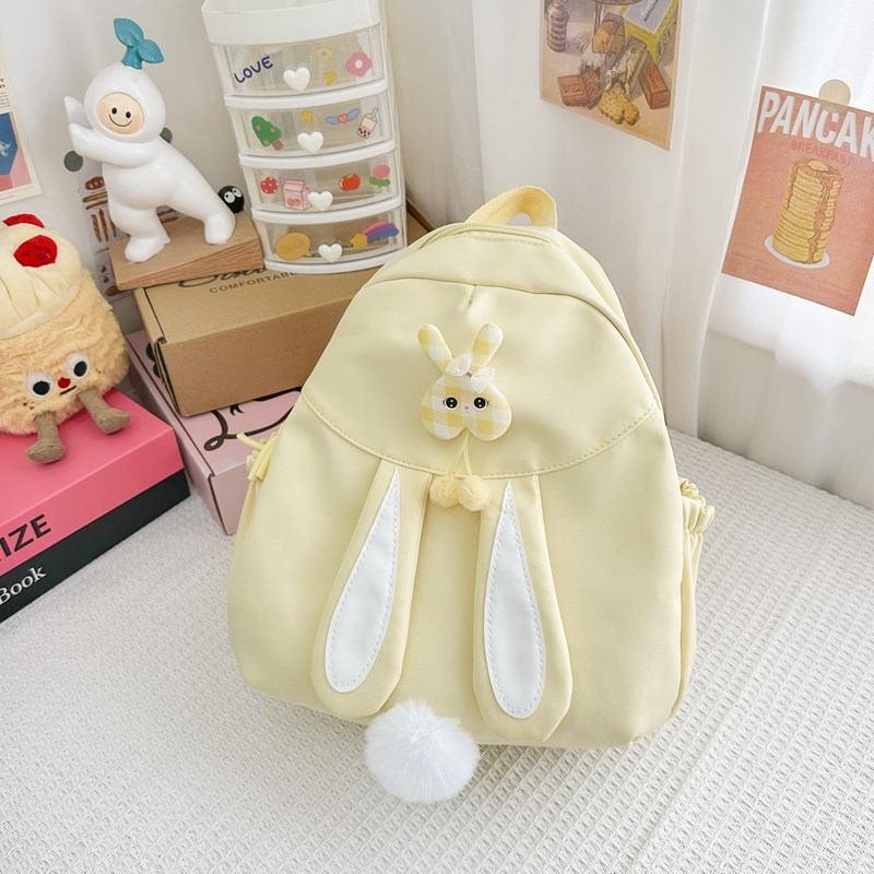 Dječji ruksak s motivom zeca – ultra lagan, sklopiv za pohranu, najlon materijal, podstava od poliestera, naramenice s zračnim jastukom