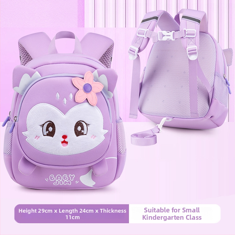 Ľahký detský batoh do škôlky, s animovaným vzorom, priedušný Oxford materiál, ultra ľahký, PU podšívka, zakrivené ramenné popruhy